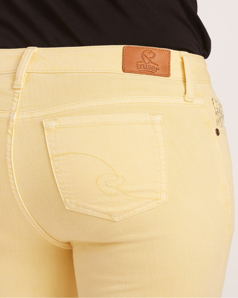 Fit And Flare Flare Mid Waist Colored Jeans - Daffodil Yellow