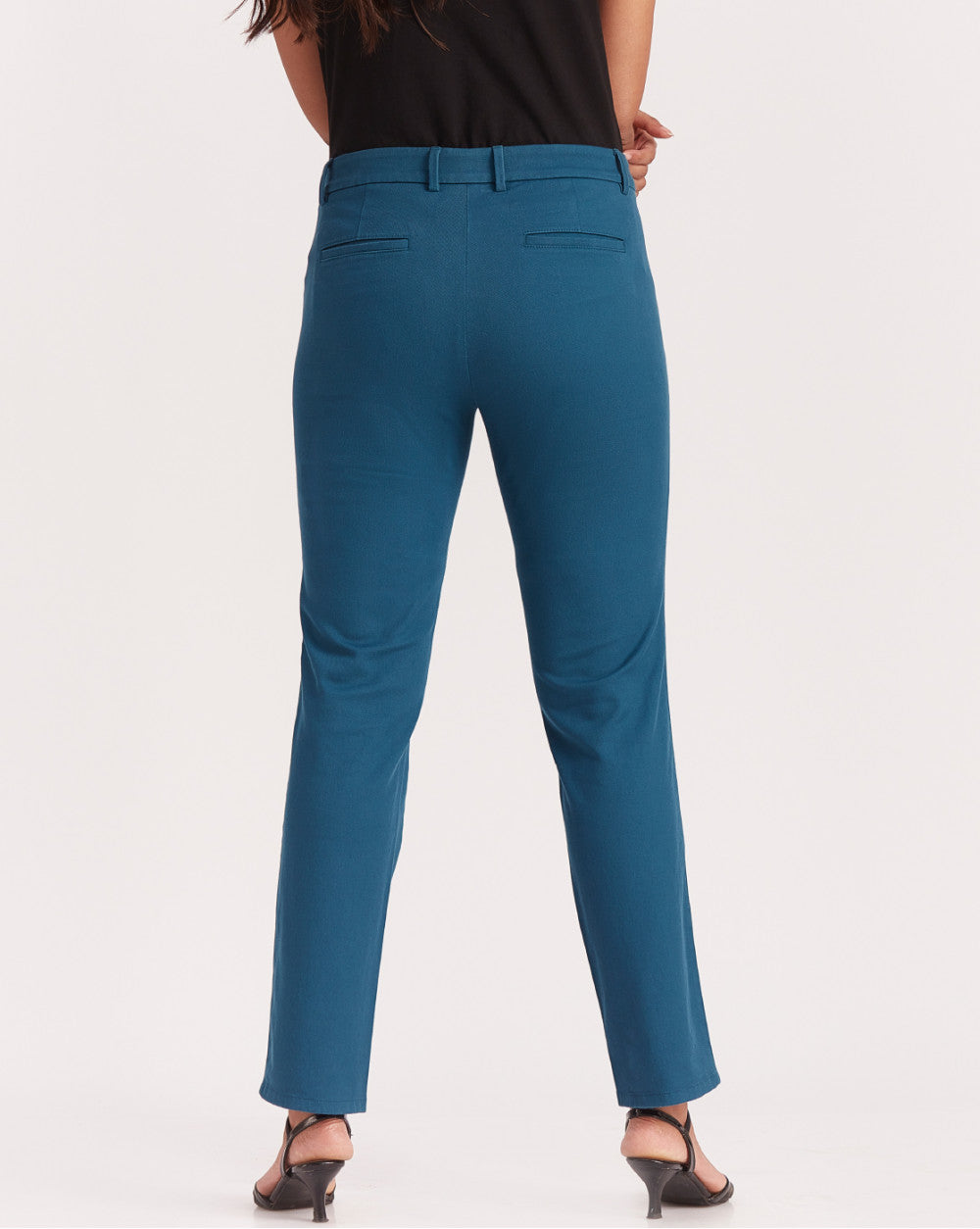 Slim Fit Side Seam Slim Pants - Majolica Blue