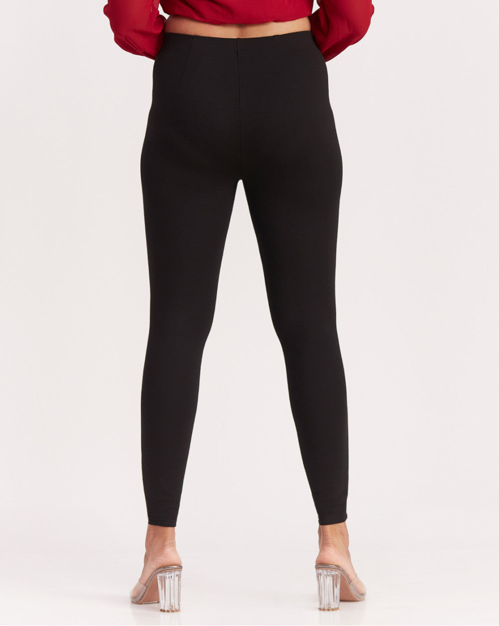 Skinny Fit Ponte Knit Legging - Black