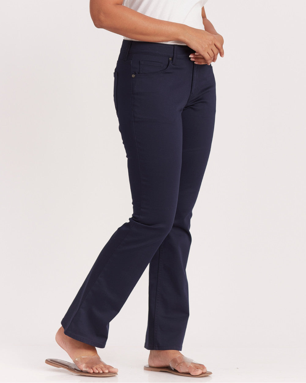 Fit And Flare &amp; Flare Five-Pocket Pants - Navy