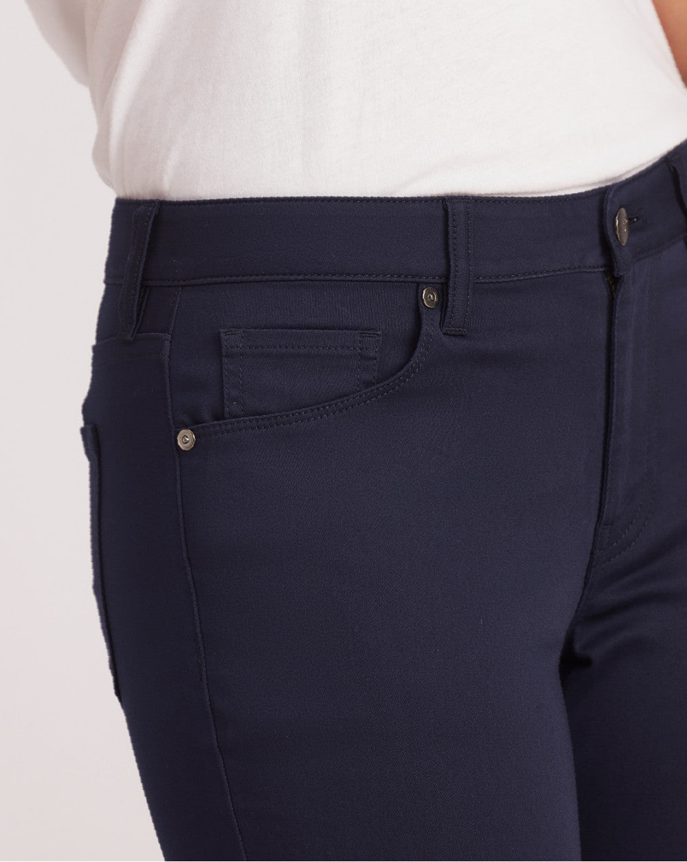 Fit And Flare &amp; Flare Five-Pocket Pants - Navy