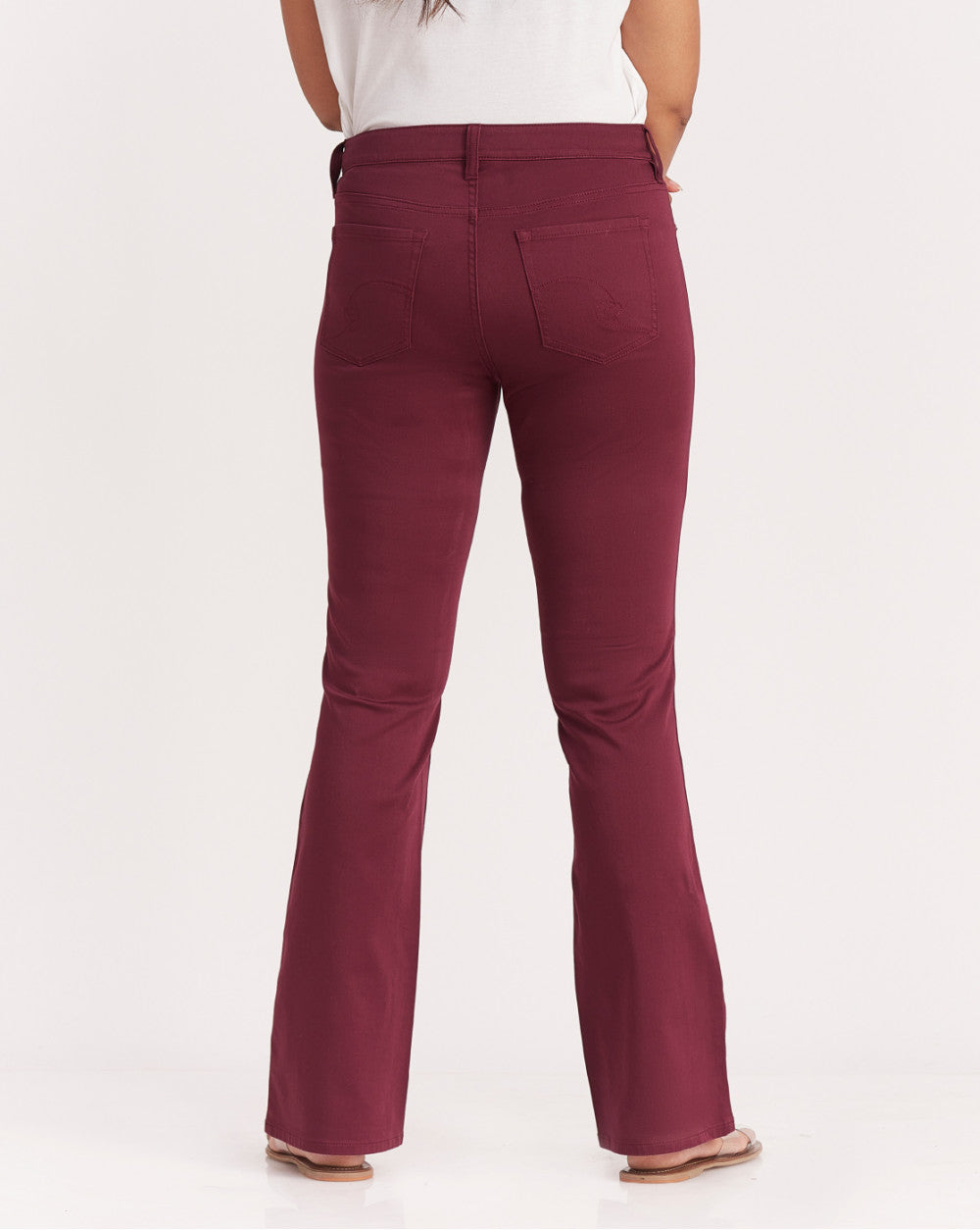 Fit And Flare &amp; Flare Five-Pocket Pants - Grape