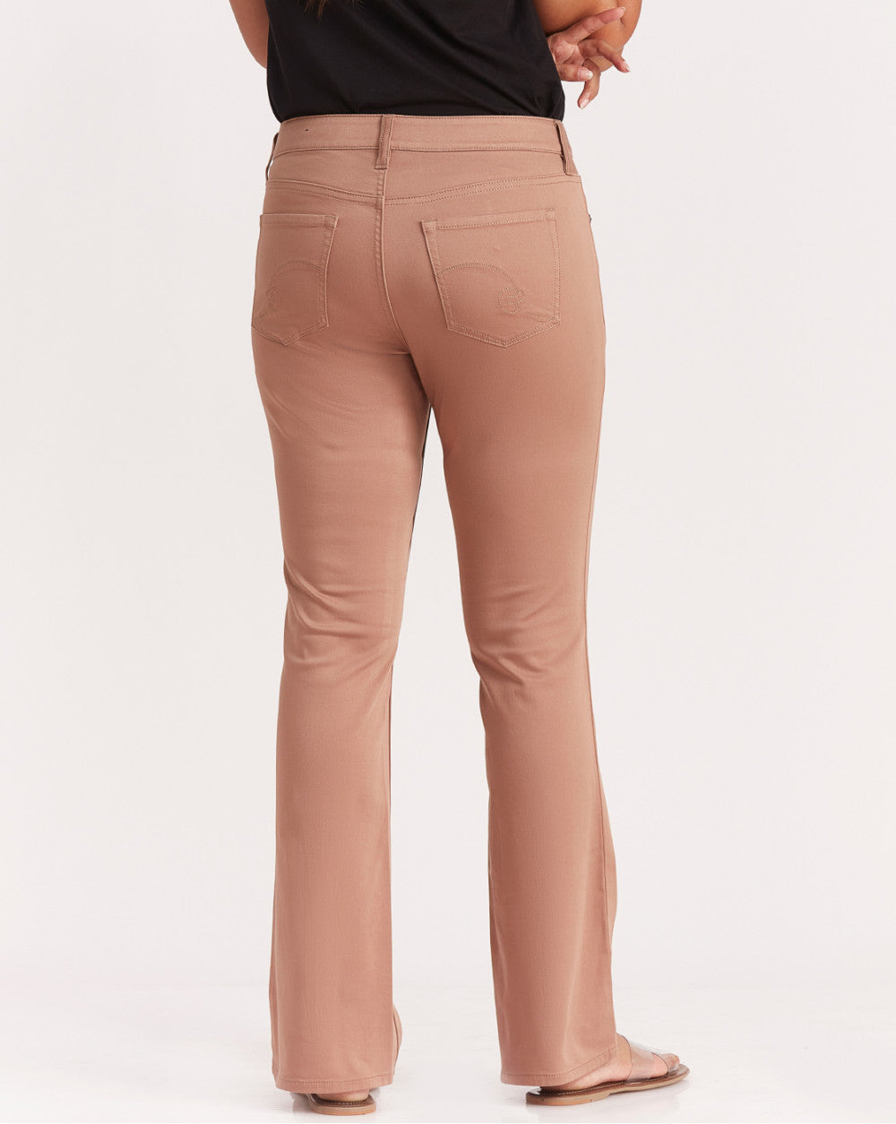 Fit And Flare &amp; Flare Five-Pocket Pants - Tan Brown