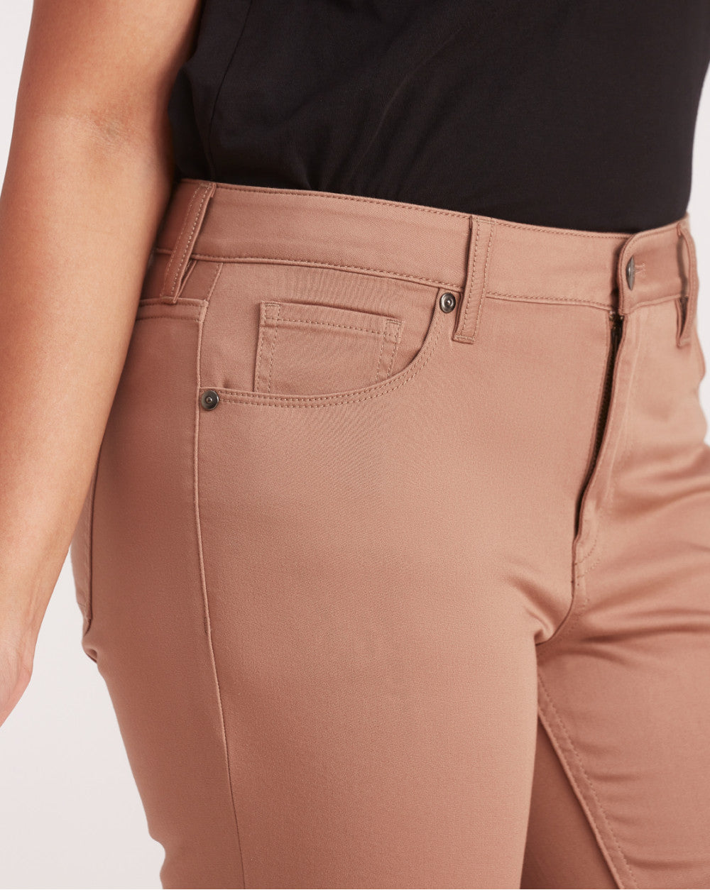 Fit And Flare &amp; Flare Five-Pocket Pants - Tan Brown
