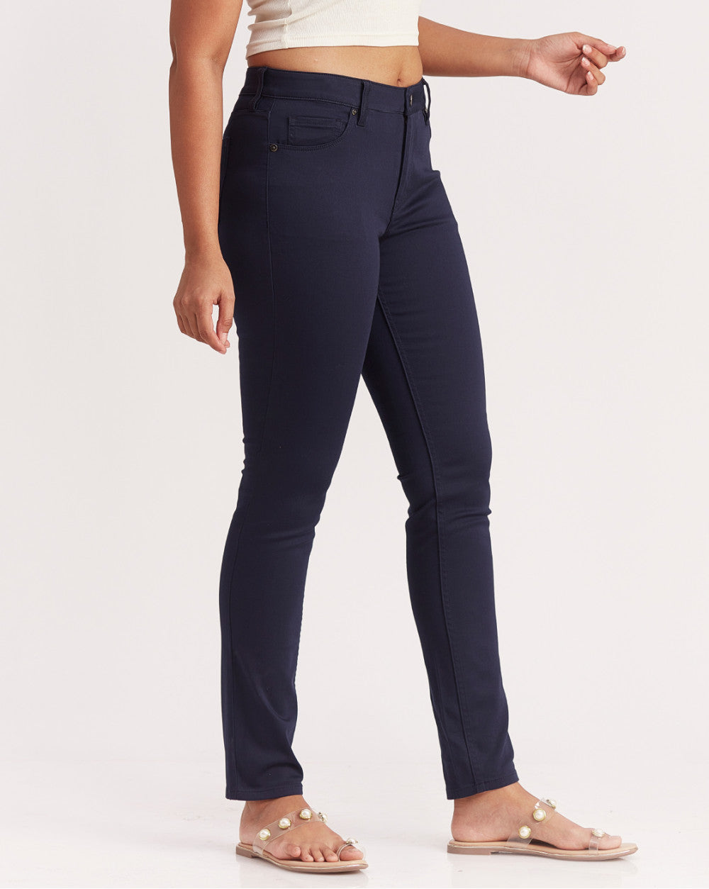 Skinny Fit Skinny Five-Pocket Pants - Navy