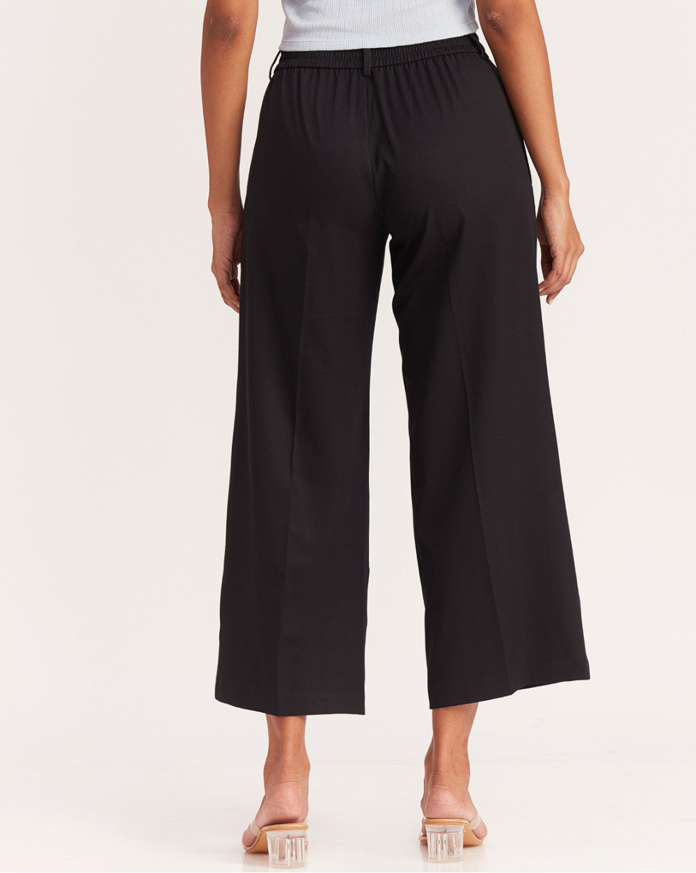 Wide Leg Pleated Formals - Black