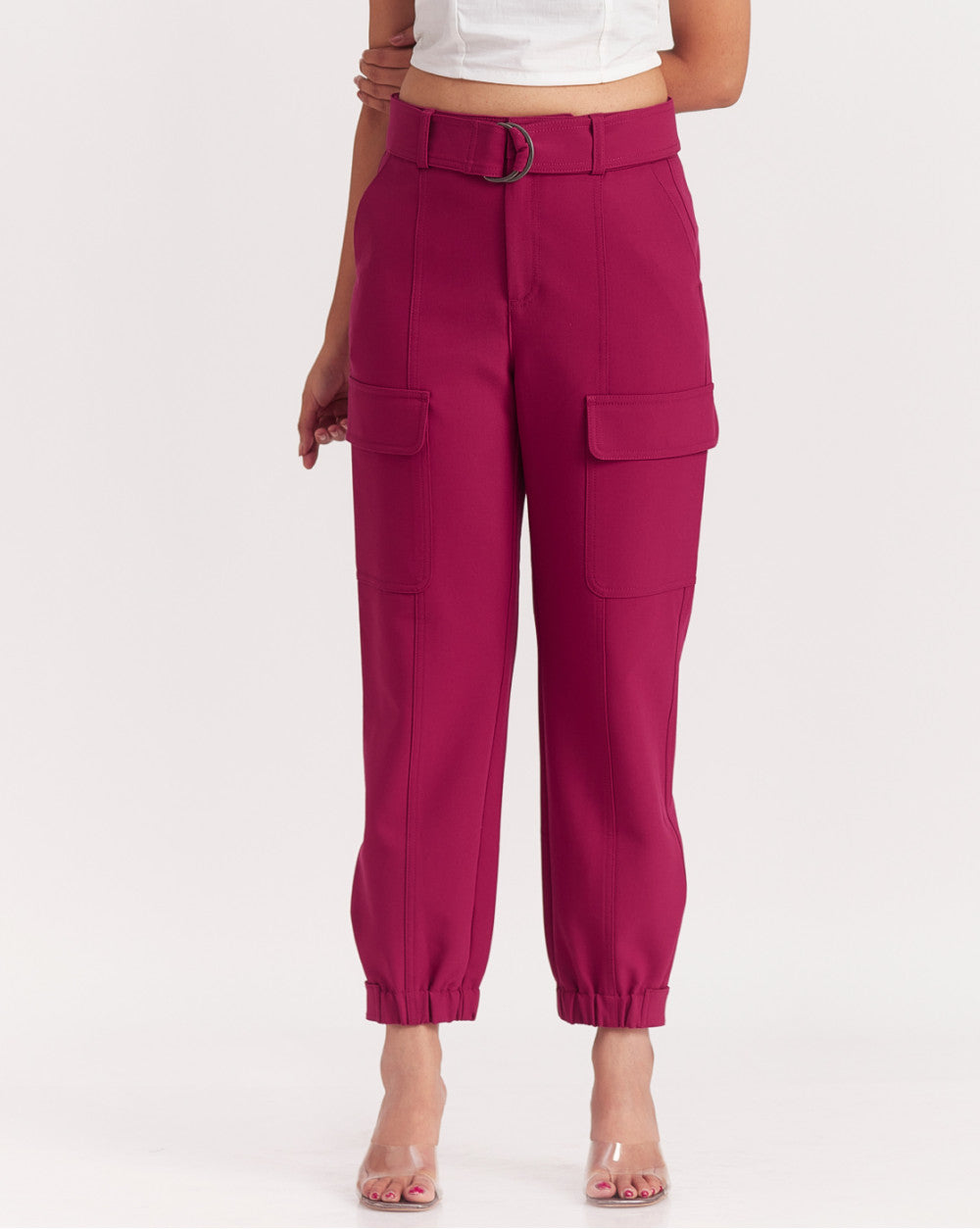 Tapered Fit Refined Cargo - Plum