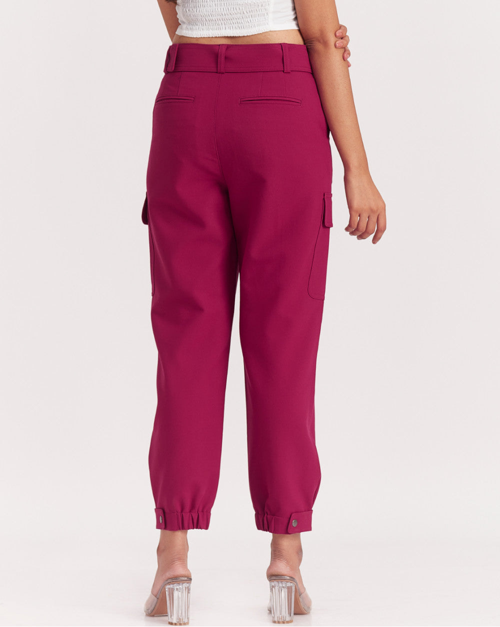 Tapered Fit Refined Cargo - Plum