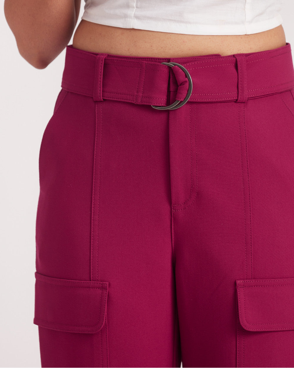 Tapered Fit Refined Cargo - Plum