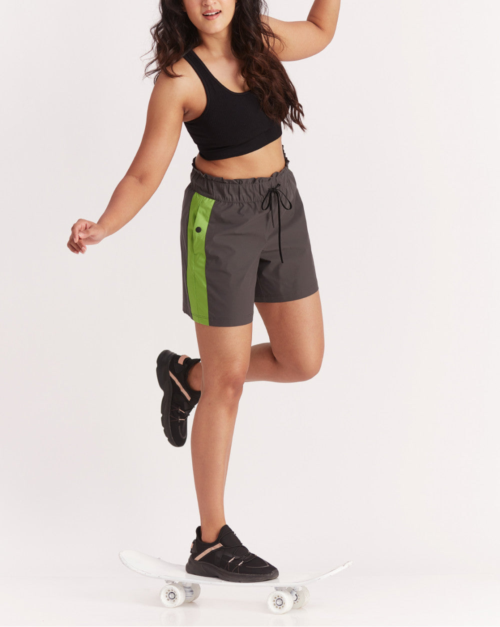 Mid Rise Tech Shorts - Dark Charcoal