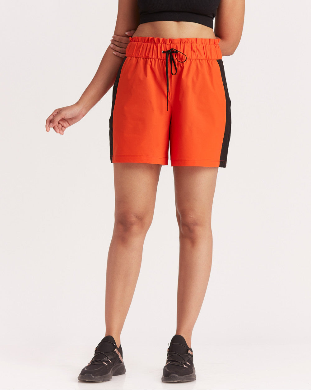 Mid Rise Tech Shorts - Spicy Orange