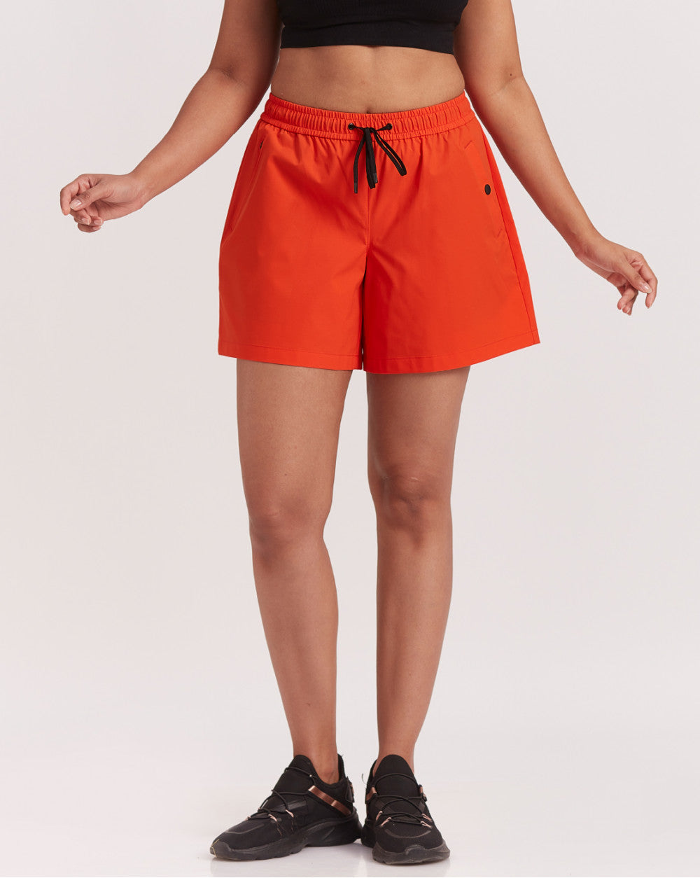 Mid Rise Running Shorts - Spicy Orange