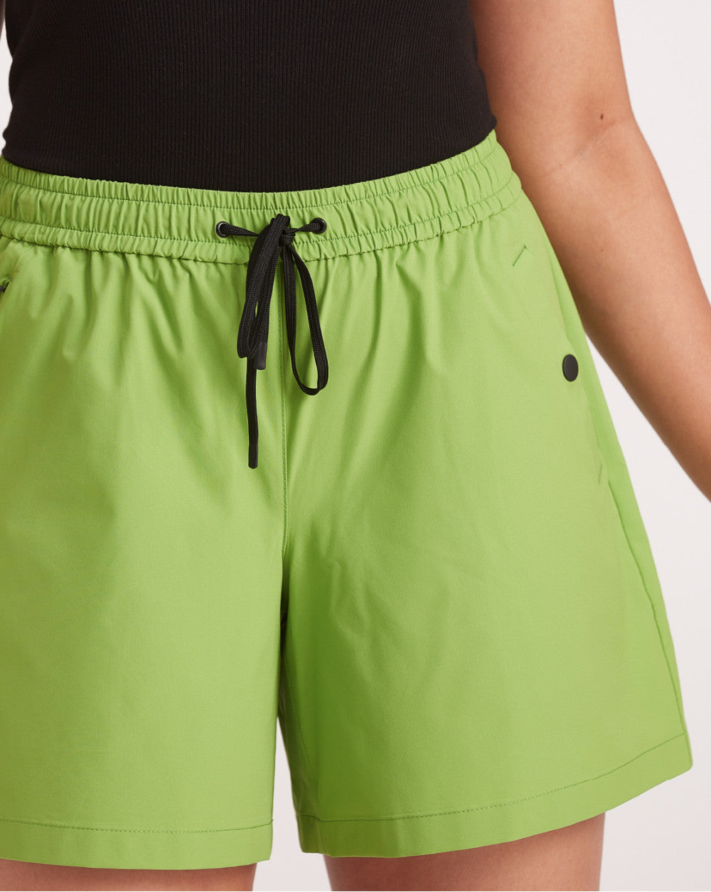 Mid Rise Running Shorts - Cyber Green