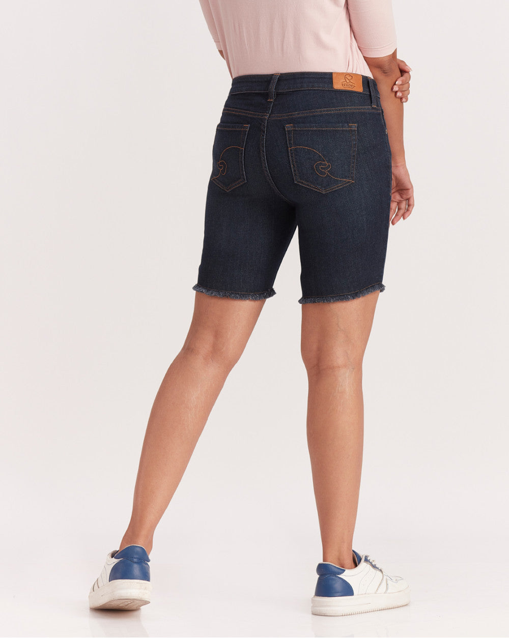 Mid Rise Five-Pocket Denim Shorts - Prime Blue