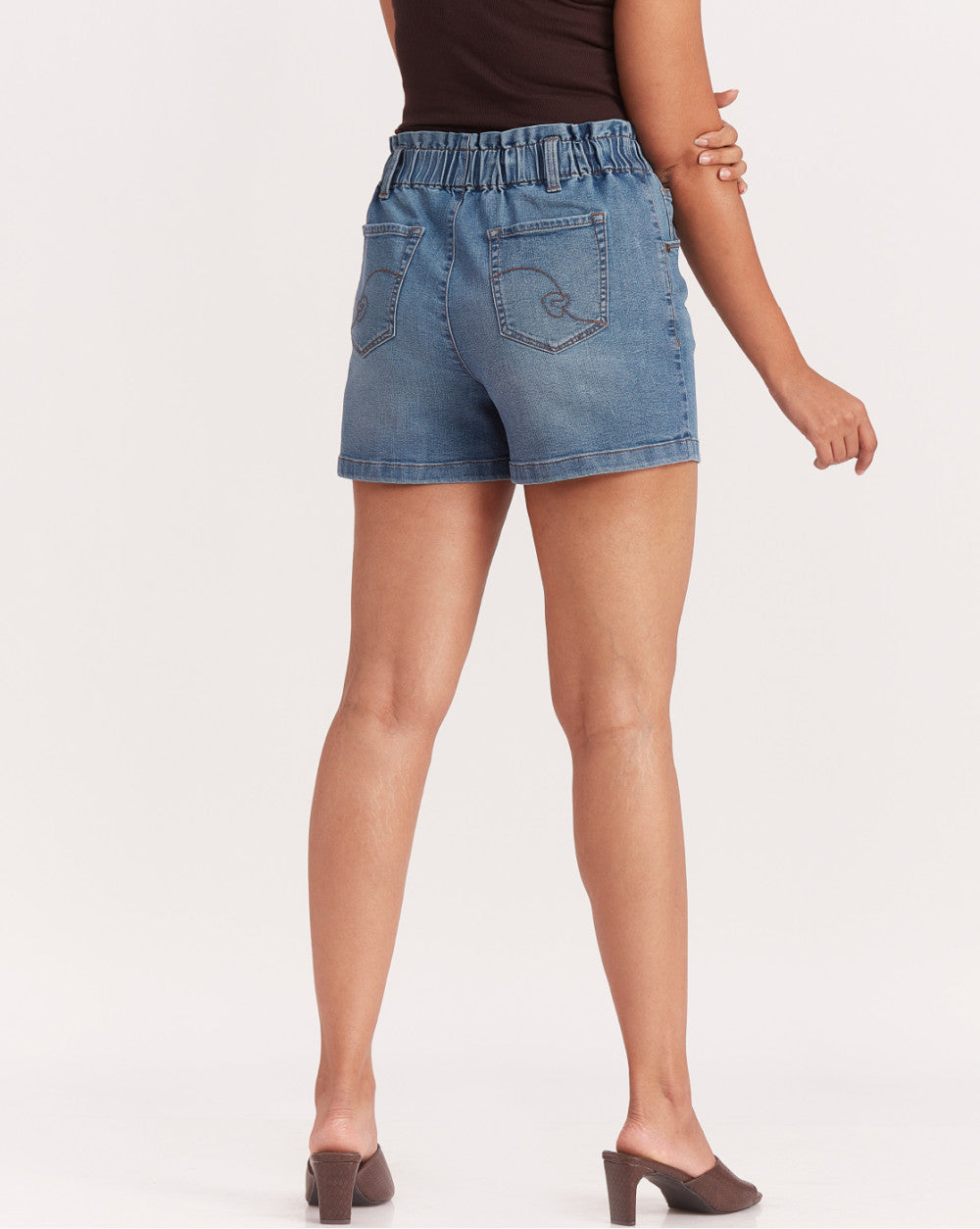 High Waist Indigo Shorts - Summer Blue