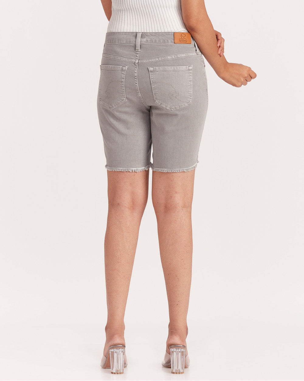 Mid Rise Colored Shorts - Soft Grey