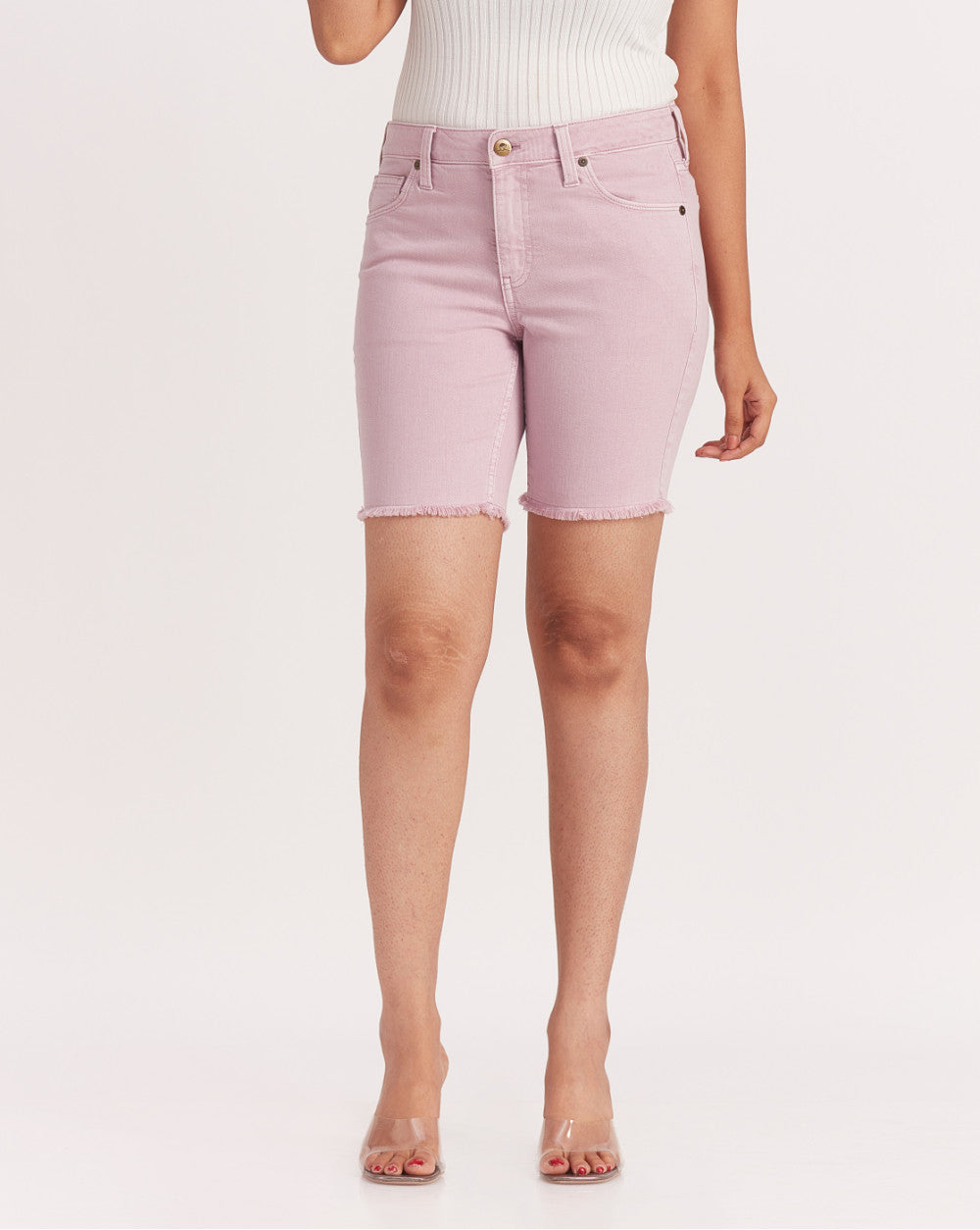 Mid Rise Colored Shorts - Lush Lilac